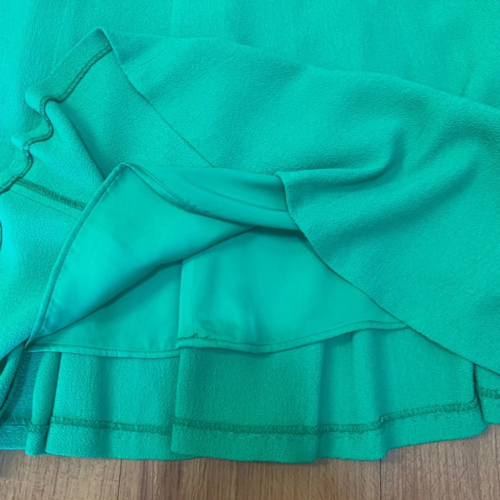 Sandro Juliette Emerald Green Flared Mini Skirt - Picture 8 of 15